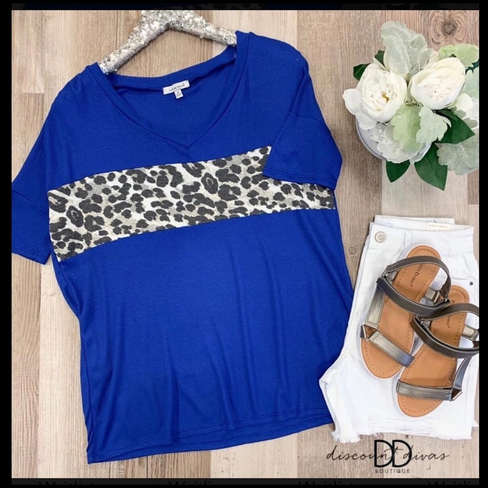 Waffle knit with cheetah design